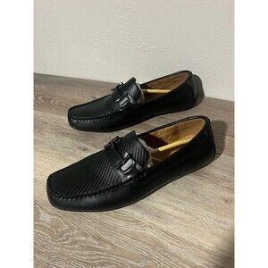 Alfani Men's Black Leather Driving Penny Loafers